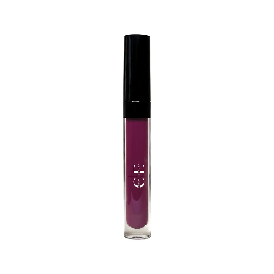ChiEmi Beauty berry lip stick with a rich purple tint, delivering matte finish that enhances natural lip color.